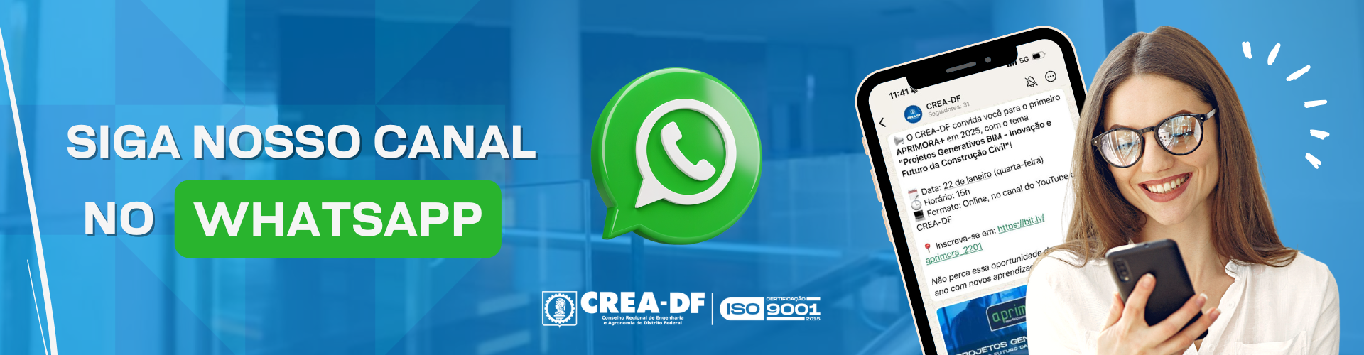 Banner Canal do Whatsapp