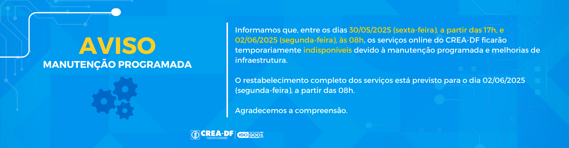 MANUTENÇÃO PROGRAMADA