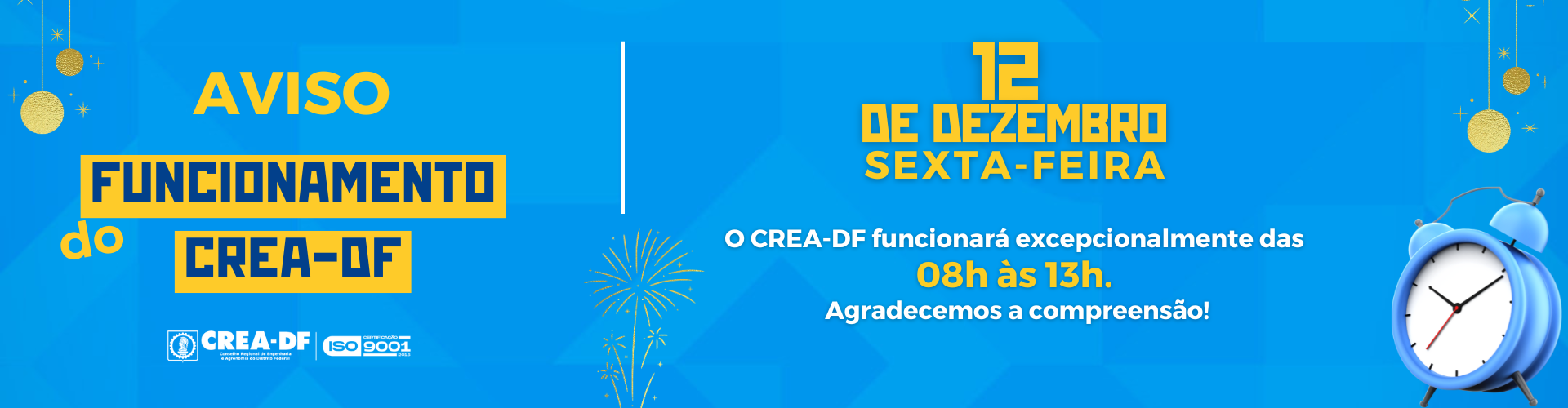 📣 Aviso de Funcionamento